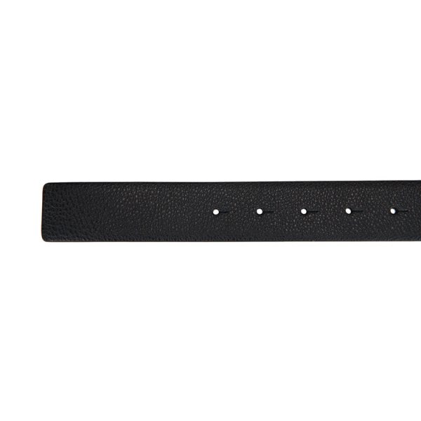 CINTURA IN CUOIO LISCIO DOUBLE FACE CON FIBBIA LOGO