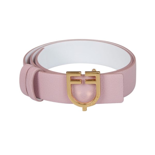 CINTURA IN CUOIO LISCIO DOUBLE FACE CON FIBBIA LOGO