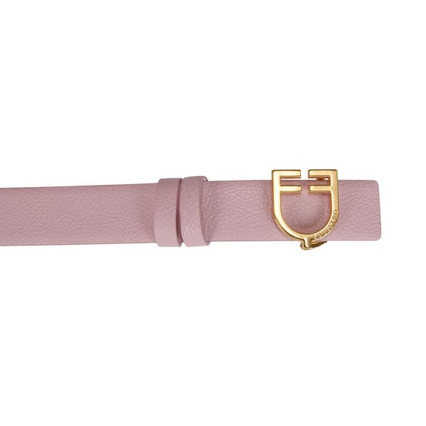 CINTURA IN CUOIO LISCIO DOUBLE FACE CON FIBBIA LOGO