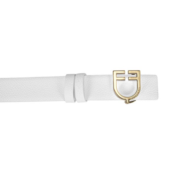 CINTURA IN CUOIO LISCIO DOUBLE FACE CON FIBBIA LOGO