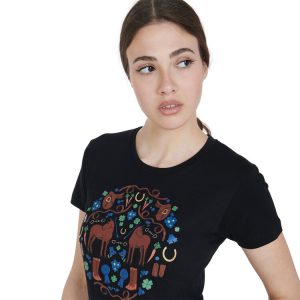 HORSE + SADDLE + BOOTS WOMAN T-SHIRT