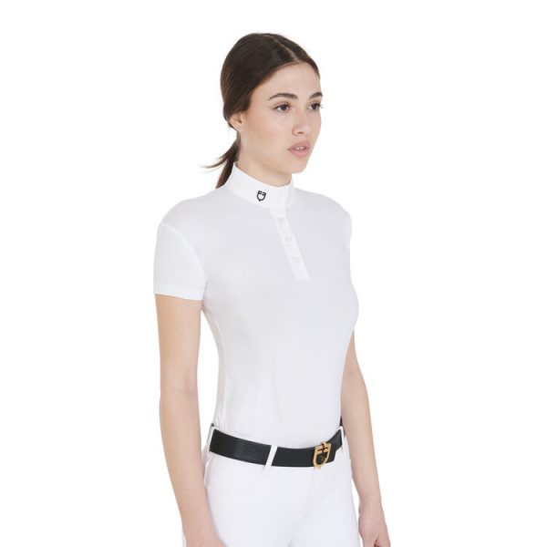 POLO DONNA EQUESTRO BOTTONI MANICA CORTA MODELLO SALLY