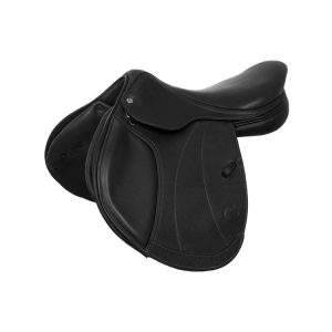 ACAVALLO JUMPING SADDLE - DOUBLE LEATHER - WOOD SADDLE TREE - immagine 2