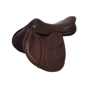 ACAVALLO JUMPING SADDLE - DOUBLE LEATHER - WOOD SADDLE TREE - immagine 7