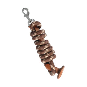 NYLON BRAIDED LEAD ROPE W/LEATHER TERMINATION