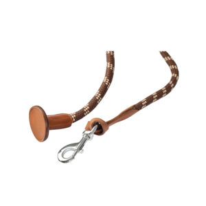 NYLON BRAIDED LEAD ROPE W/LEATHER TERMINATION