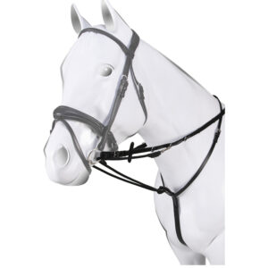 ITALIAN LEATHER AND ROUND NYLON THIEDEMANN REINS