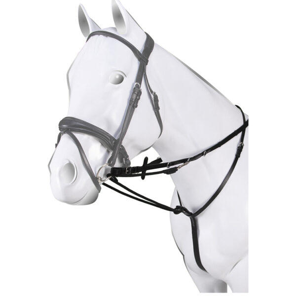 ITALIAN LEATHER AND ROUND NYLON THIEDEMANN REINS