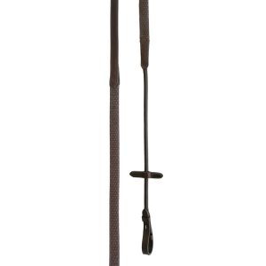 ROLLED LEATHER DOTTED RUBBER REINS 5/8”