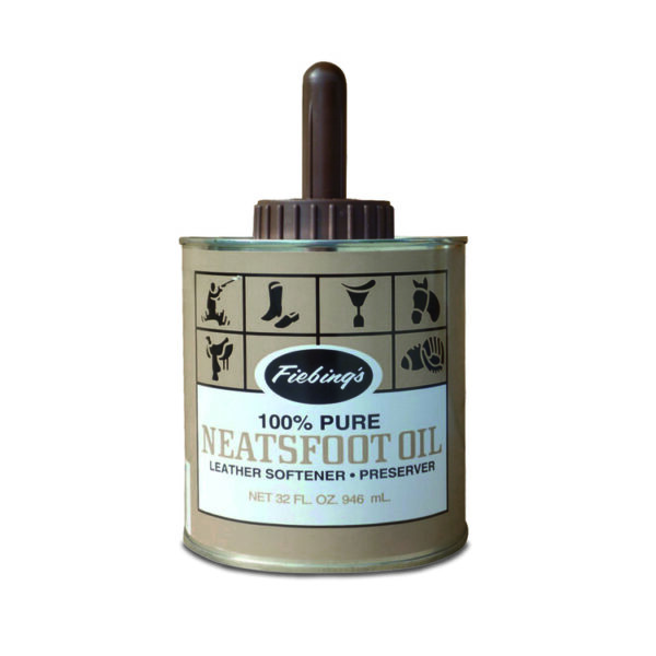 OLIO CUOIO 100% PURE NEATSFOOT OIL FIEBING'S 946 ML CON APPLICATORE