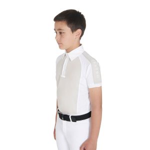 POLO SHIRT BOY SS BUTTONS 1/2 MESH