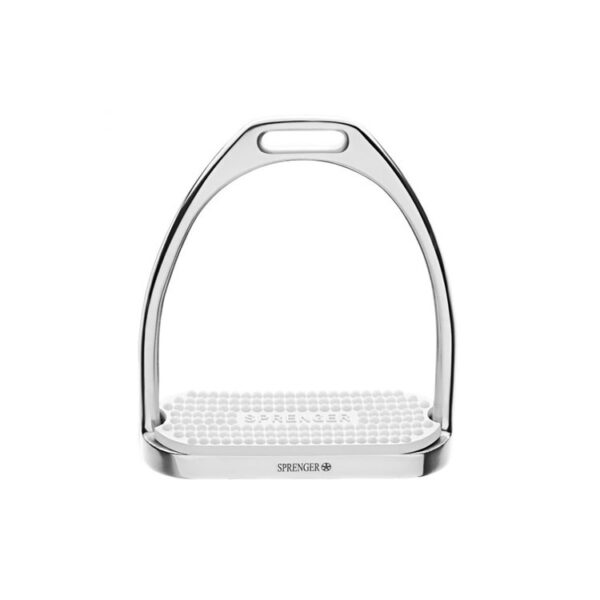 "HS FILLIS STIRRUPS, ST.ST. WITH WHITE PAD 4.3/4"""