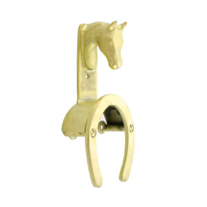 APPENDIBRIGLIE FERRO E TESTA CAVALLO OTTONATO - immagine 2