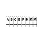 LETTERE DRESSAGE IN FERRO SET 8 PZ