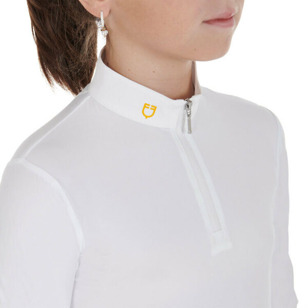 POLO BAMBINA EQUESTRO ZIP MANICA LUNGA MODELLO ANAHID WARM+