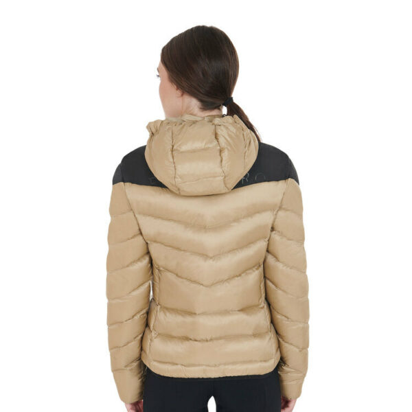 NYLON LAKKE'+STRETCH WOMAN JACKET WITH REMOVIBLE HOOD