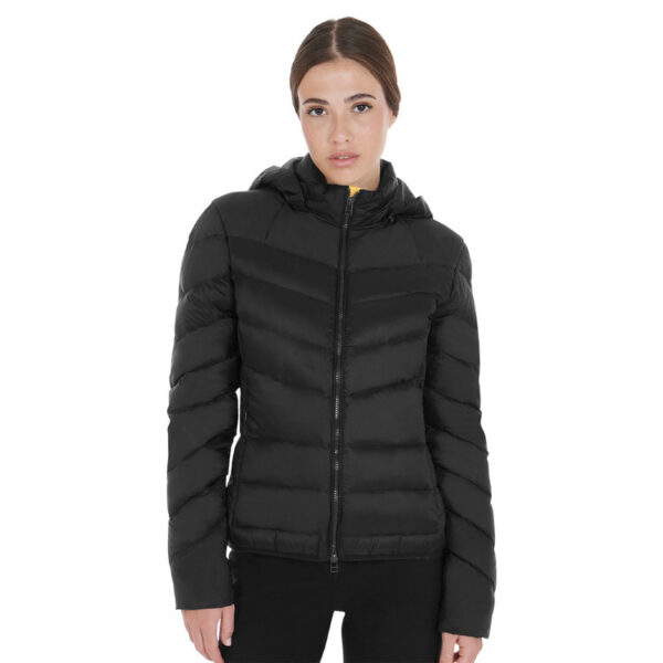 NYLON LAKKE'+STRETCH WOMAN JACKET WITH REMOVIBLE HOOD