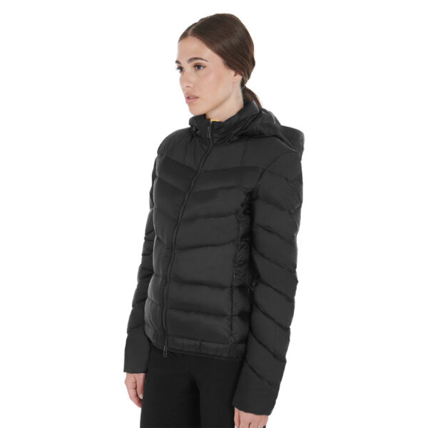 NYLON LAKKE'+STRETCH WOMAN JACKET WITH REMOVIBLE HOOD