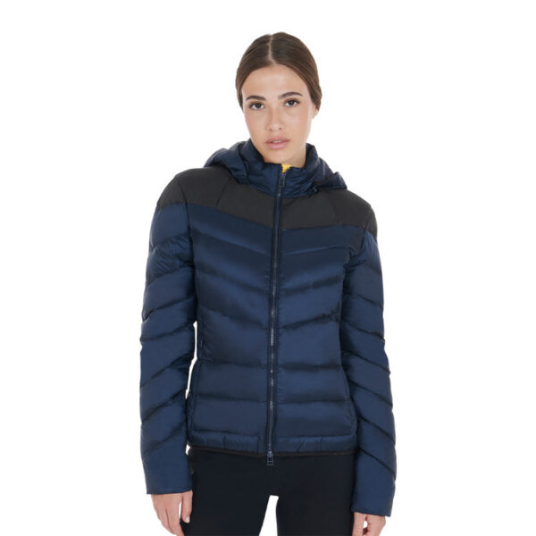 NYLON LAKKE'+STRETCH WOMAN JACKET WITH REMOVIBLE HOOD