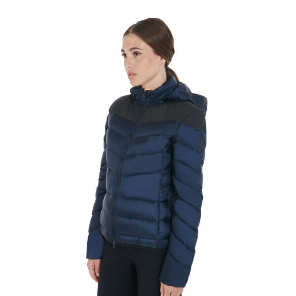 NYLON LAKKE'+STRETCH WOMAN JACKET WITH REMOVIBLE HOOD