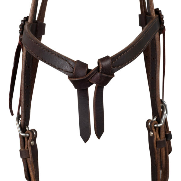 TESTIERA FIOCCO CUOIO GRASSO C/REDINI LAKOTA