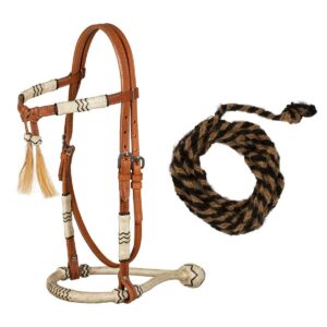BOSAL BRIDLE WITH HORSEHAIR MECATE REINS