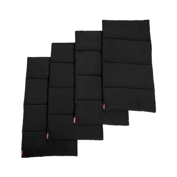 QUILTED PILLOW WRAPS BLACK (SET OF 4)