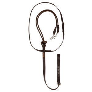 ITALIAN LEATHER AND ROUND NYLON THIEDEMANN REINS