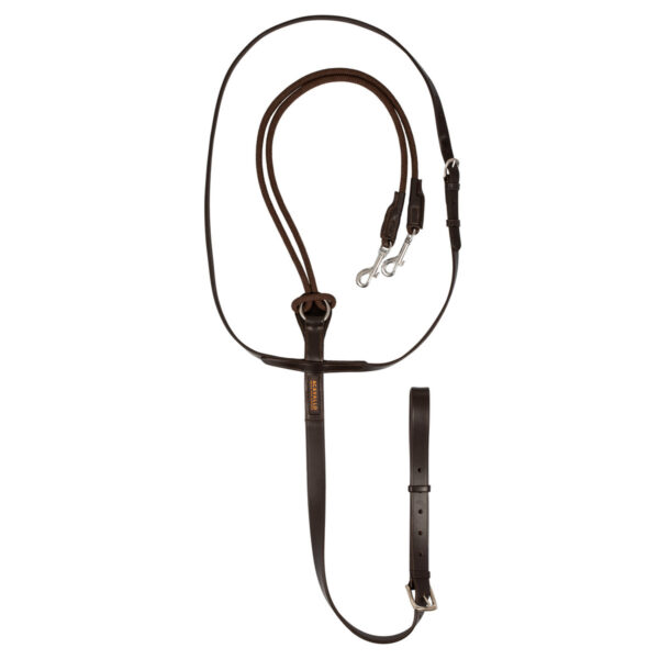 ITALIAN LEATHER AND ROUND NYLON THIEDEMANN REINS