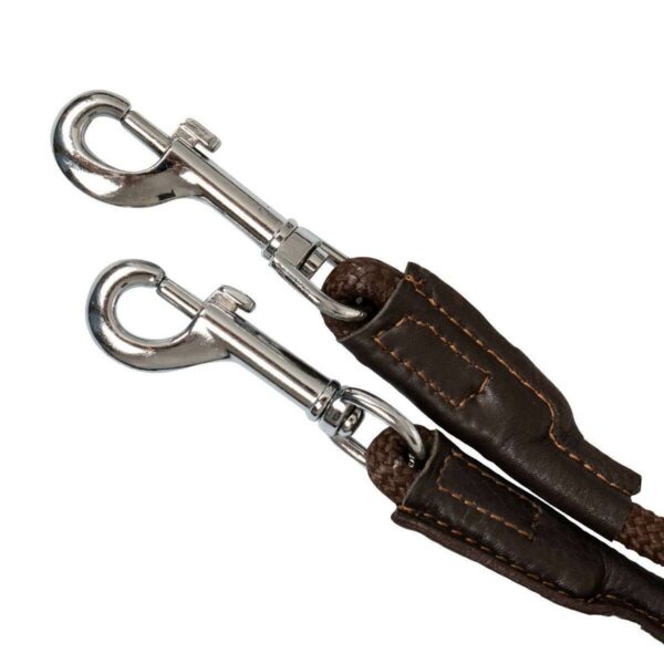 ITALIAN LEATHER AND ROUND NYLON THIEDEMANN REINS