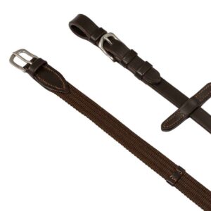 ITALIAN LEATHER AND ROUND NYLON THIEDEMANN REINS