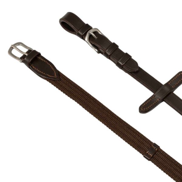 ITALIAN LEATHER AND ROUND NYLON THIEDEMANN REINS
