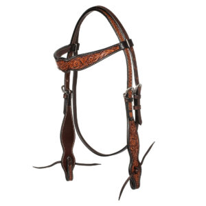 FLORAL BROW WESTERN BRIDLE