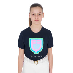 GIRL'S PSYCHEDELIC LOGO COTTON T-SHIRT