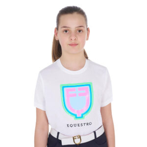 GIRL'S PSYCHEDELIC LOGO COTTON T-SHIRT