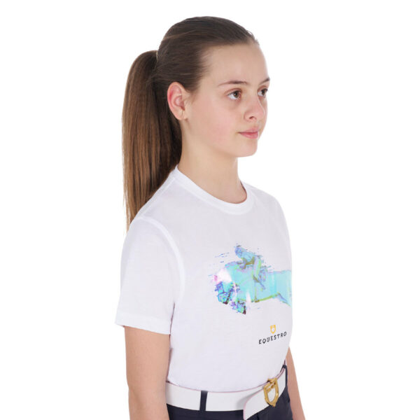 GIRLS' INTERFERENCE JUMP COTTON T-SHIRT