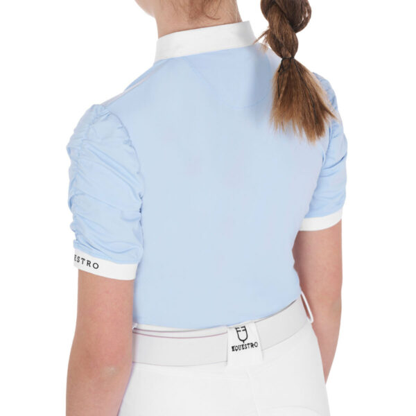 GIRLS' GATHERED SLEEVE COMPETITION POLO SHIRT