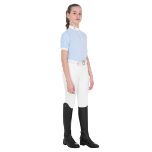 GIRLS' GATHERED SLEEVE COMPETITION POLO SHIRT