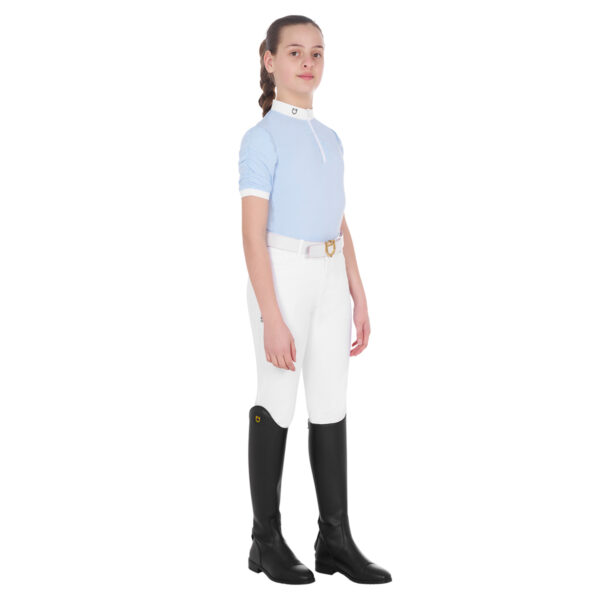 GIRLS' GATHERED SLEEVE COMPETITION POLO SHIRT