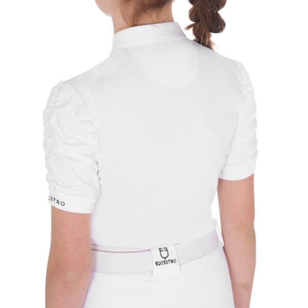 GIRLS' GATHERED SLEEVE COMPETITION POLO SHIRT