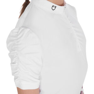 GIRLS' GATHERED SLEEVE COMPETITION POLO SHIRT
