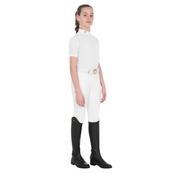 GIRLS' GATHERED SLEEVE COMPETITION POLO SHIRT
