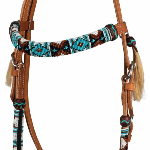 NAVAJO PEARLS WESTERN BRIDLE