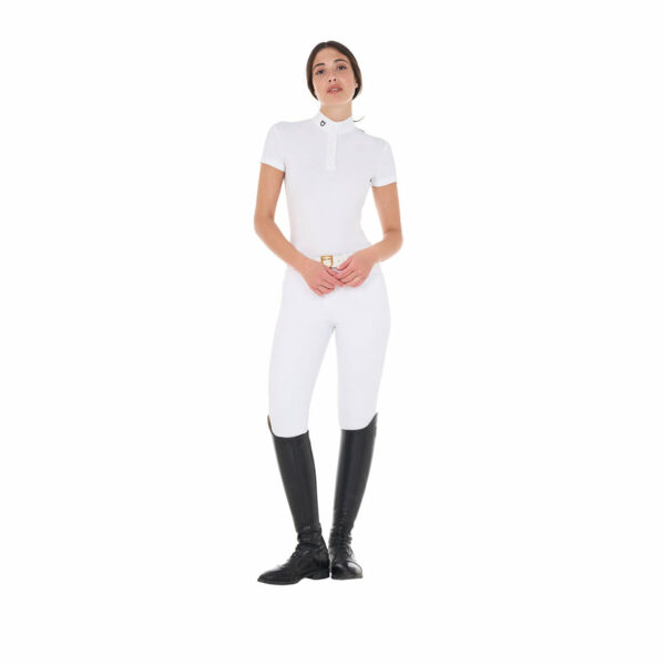 POLO DONNA EQUESTRO BOTTONI MANICA CORTA MODELLO SALLY
