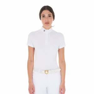 POLO DONNA EQUESTRO ZIP MANICA CORTA MESH MODELLO TALINE