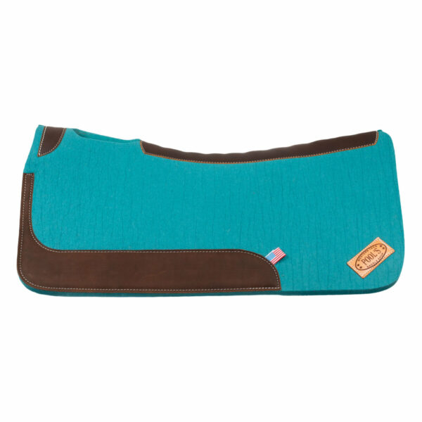 WESTERN FELT SADDLE PAD WITH LEATHER REINFORCEMENT