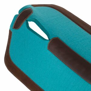 WESTERN FELT SADDLE PAD WITH LEATHER REINFORCEMENT