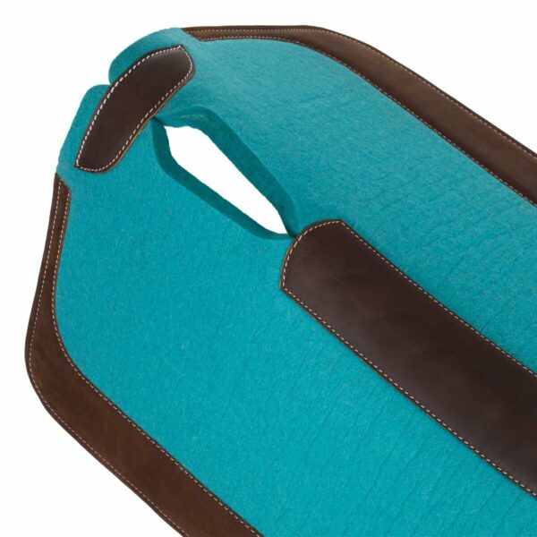 WESTERN FELT SADDLE PAD WITH LEATHER REINFORCEMENT