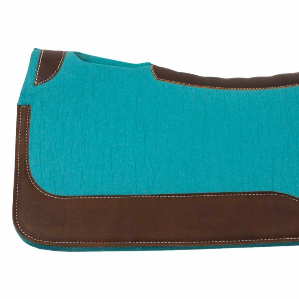 WESTERN FELT SADDLE PAD WITH LEATHER REINFORCEMENT