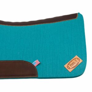 WESTERN FELT SADDLE PAD WITH LEATHER REINFORCEMENT